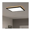 Eglo 901443-LED Stropno svetlo za kupatilo ROVITO 17,6 W/230 V 39×39 cm IP44 crna