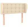Vidaxl Vzglavje z ušesi krem 93x23x78/88 cm blago
