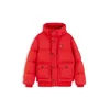 Tommy Jeans Zimska jakna rdeča