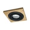 Ugradno svetlo TOBBY 1xGU10/20W/230V 11,5x11,5 cm hrast/crna