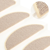 Prostirke za stepenice 15 kom 65x21x4 cm Bijele i smeđe poluokrugle velike