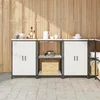 Kuhinjski set za pohranu HATTEM 3 pcs Bijela Čelična vrata