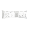 Prevleka za vzglavnik za sprostitev - 45x120 cm (prevleka na zadrgo) - Heart patchwork siva