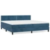 Vidaxl Box spring postelja z vzmetnico temno modra 200x200 cm žamet