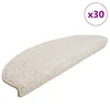vidaXL Stopniščne preproge 30 kosov 65x21x4 cm bele polkrožne velike
