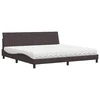 Vidaxl Postelja z vzmetnico Hanko temno rjava 200x200 cm blago