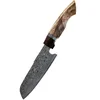 Damaskasti kuhinjski nož YU-37464 - Santoku / Smeđa KP37464