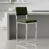 Hanah Home barska stolica Retro 66, zelena tkanina od poliestera i lana