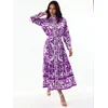MSN Collection Obleka Maxi lila/bela