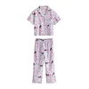 Next Pižama Hello Kitty sivka / rosé / črna / bela