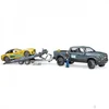 Dzip Ram sa prikolicom i Bruder auto roadster 025045