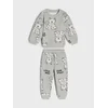 Sinsay - Ociepljen komplet: bluza i pantalone - svetlo siva
