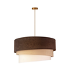 Duolla - Luster na kablu DEVON 1xE27/40W/230V, prečnik 45 cm, braon/bež