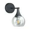Zidno svetlo STAR 1xE27/60W/230V crna/prozirna