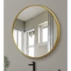 Ceramica lux Ogledalo alu-ram fi 60, gold, bez led-a, sa kožnim kaišem - CL14 300038