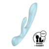 Vibrator Satisfyer Triple Oh, svetlo moder