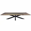 Casa Padrino Luxury Dining Table Brown/Black 200 cm - Kitchen Table with Epoxy Resin