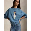 Polo Ralph Lauren Majica ISLAND FLC modra / mornarska / mokka / bela