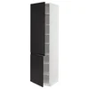 METOD Visoki element s policama/2 vrata, bela/Upplöv boja antracita, mat, 60x60x220 cm