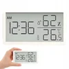 Digitalni LCD termometer higrometer ura 10cm bel