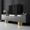 Hanah Home TV Komoda Bohem, 180x50x30 cm, Antracit-Zlatne boje