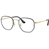Ray Ban Okvir za naočare Hexagonal 0RX6448 3175 54, Crno - zlatne boje