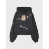 Sinsay - Oversize dukserica sa kapuljačom i printom Pusheen the Cat - tamno siva
