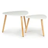 ModernHome Klub sto set od dva komada drveni, Beli