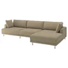 UPPAKRA Modularna sofa s 4,5 sedišta, s lenjivcem, desno/Johanneshov smeđebež