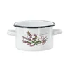 Emajlirani lonec 2l 16cm bel dekor levanda 81344
