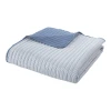 Modro prešito pregrinjalo 220x230 cm Stripe – Catherine Lansfield