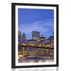 Plakat s paspartujem most v Brooklynu - 40x60 white