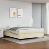 Okvir za krevet s oprugom krem 180x200 cm od umjetne kože