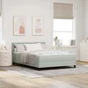 LED Box Spring Krevet Svijetlo siva 140 x 200 cm Baršun