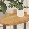 Stolna ploča svjetlosmeđa 80x40x2 cm ovalna masivna hrastovina