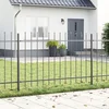 Vrtna Ograda 2 pcs Siva 3,4 x 0,8 m Čelik s prahom
