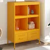 Visoka komoda boja senfa 68x39x101,5 cm od čelika