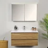 HANAH HOME Kupatilski ormarić sa umivaonikom i ogledalom (2 komada) Lignum Meguro