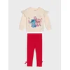 Sinsay - Komplet gornjeg dela trenerke i pantalona Stitch - krem