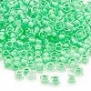 Kašaste perle (seed beads) 4 mm providna boja unutra zelena