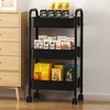 Shunyou Polica za knjige, 40x27.5x70 cm, 3 nivoa, Crna