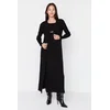 Trendyol Modest Ženska haljina Tctaw23Us00118, Crna