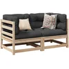 2-dijelni set vrtnih sofa od masivne borovine