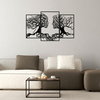 Wallxpert Zidna dekoracija Love Tree, 116x71cm, Crna