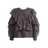 COMMA Bluza temno rjava