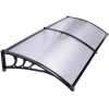 Nadstrešnica 240x100 Crna Providna 5mm Leksan