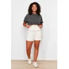 Trendyol Curve Ecru Mom Shorts & Bermuda