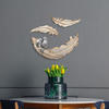 Atelier Del Sofa Set zidne dekoracije Love Birds - 2, 41x21x4, 26x8x2 cm, 3 komada, Krem