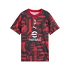 PUMA AC Milan Warmup Jersey Youth, Shop, Red/Black, 11-12Y