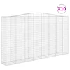 Lučne gabionske košare 10kom 400x50x220/240cm pocinčano željezo